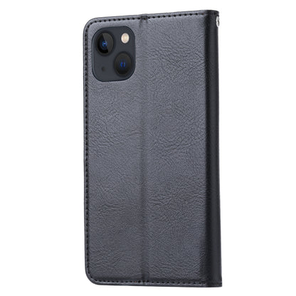 Classical Knead Leather iPhone 16 Case with Notes Pocket