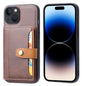 Buckle Retro Leather iPhone 16 Case Stand Multi-card Slots