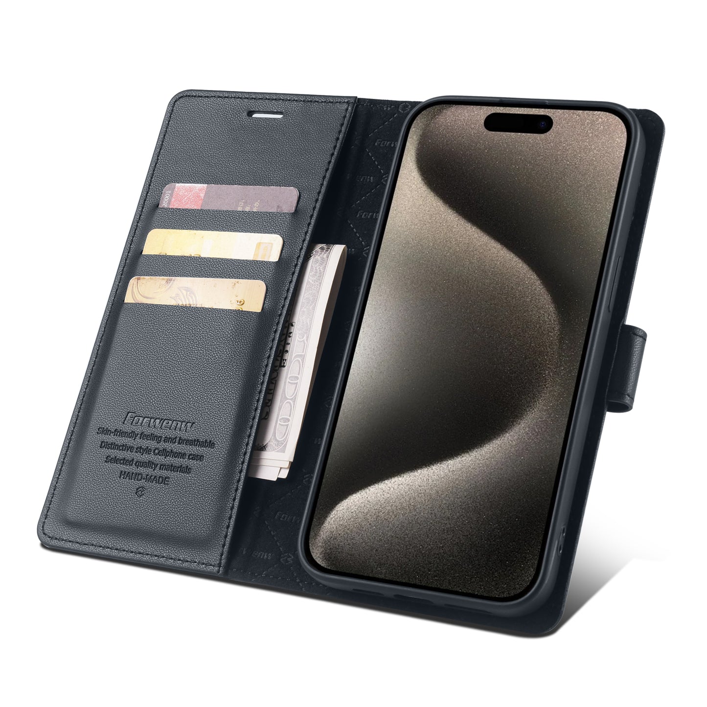 Gorgeous Wallet Leather iPhone 16 Case Stand