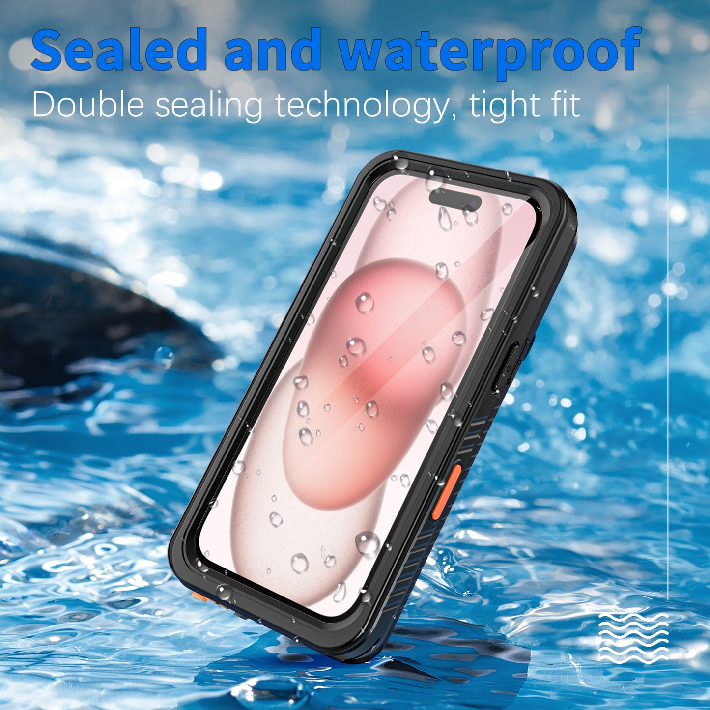 Twill Swimming IP68 Waterproof iPhone 16 Case Bumper Combo