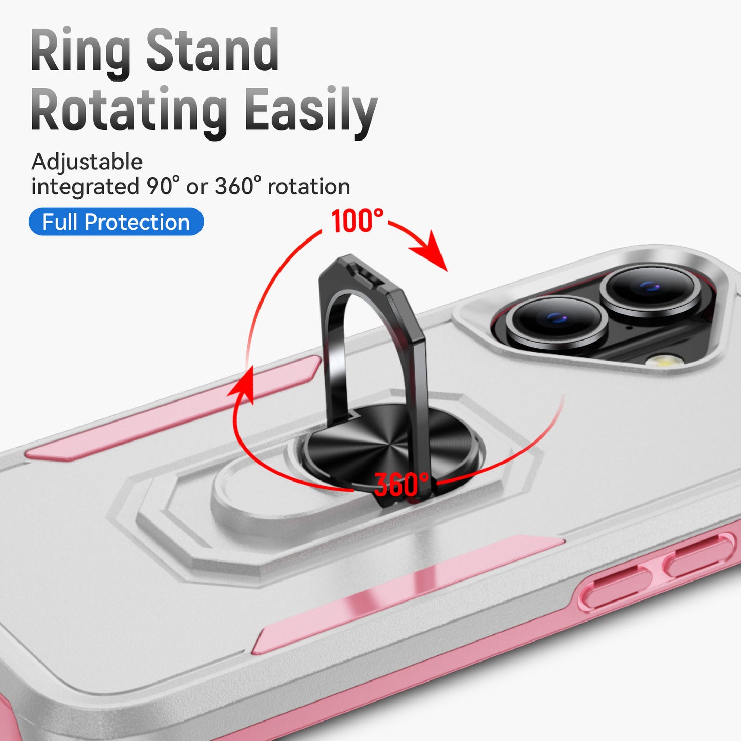 Pioneer iPhone 16 Case Rotating Ring Stand