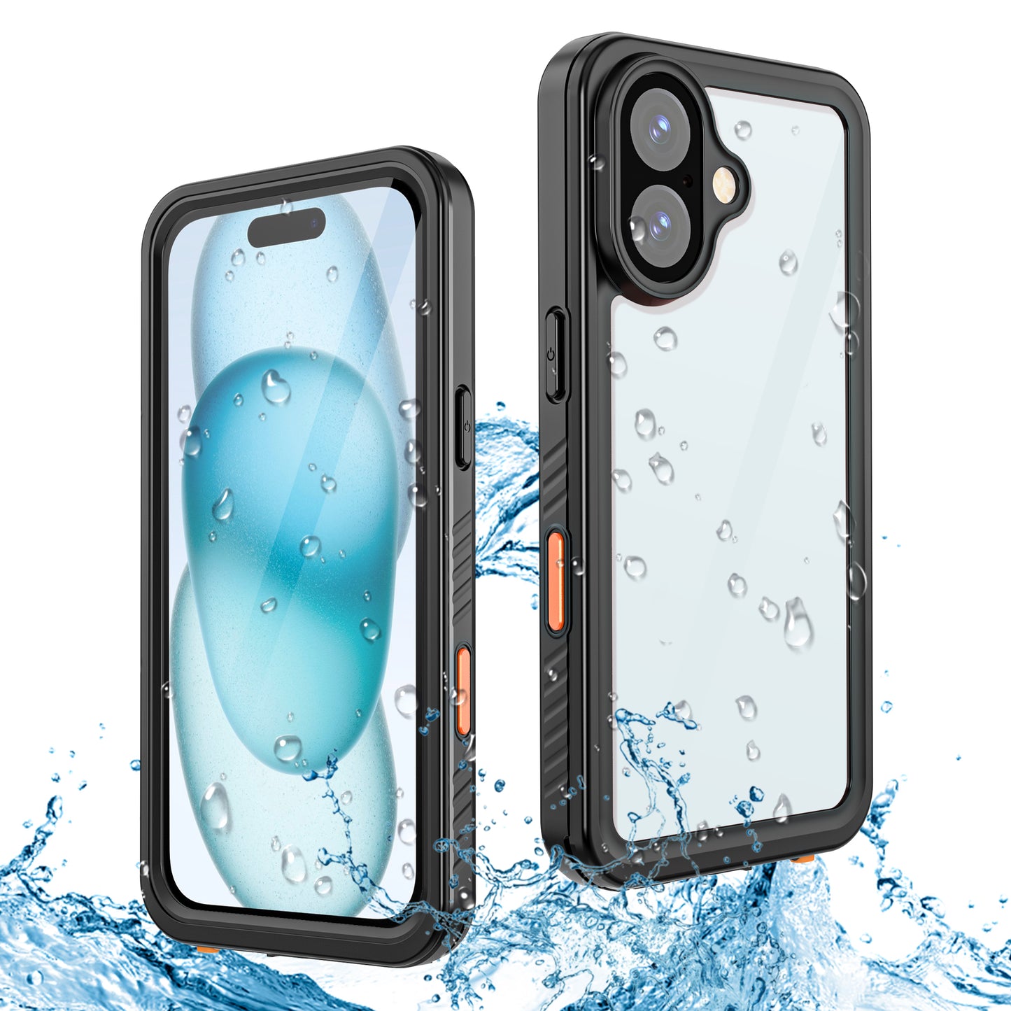 Twill Swimming IP68 Waterproof iPhone 16 Plus Case Bumper Combo