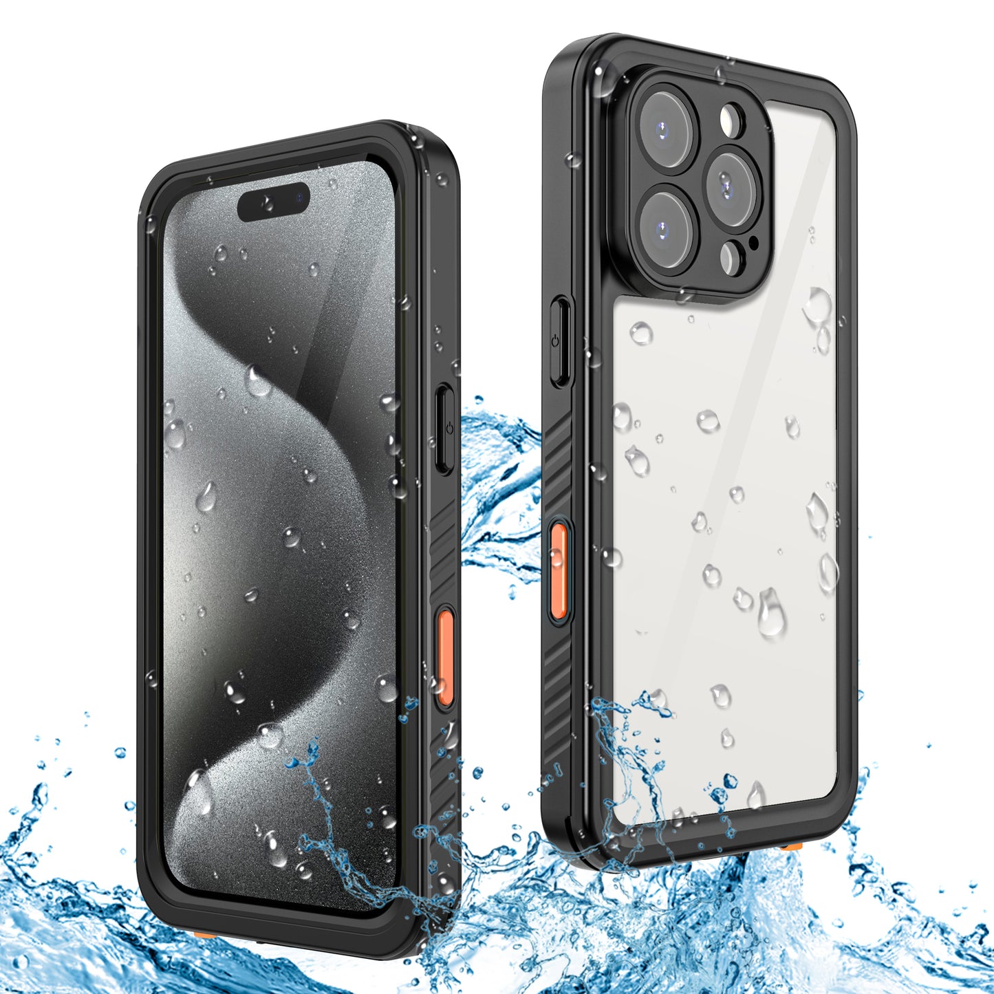 Twill Swimming IP68 Waterproof iPhone 16 Pro Case Bumper Combo