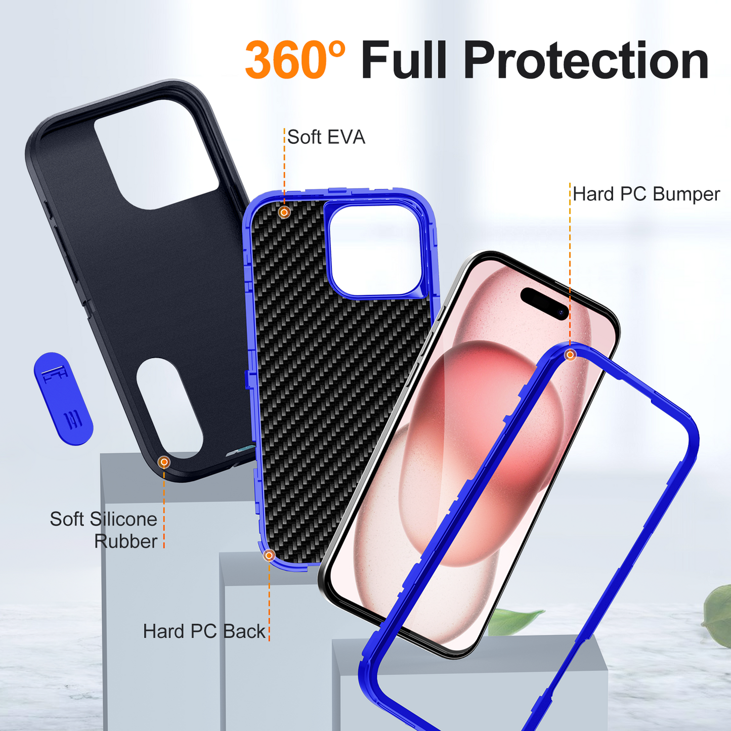 Defender Stand iPhone 16 Pro Max Case Military Protection