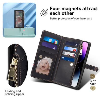 Multi-function 8 Card Slots Astral iPhone 16 Case with Hand Strap