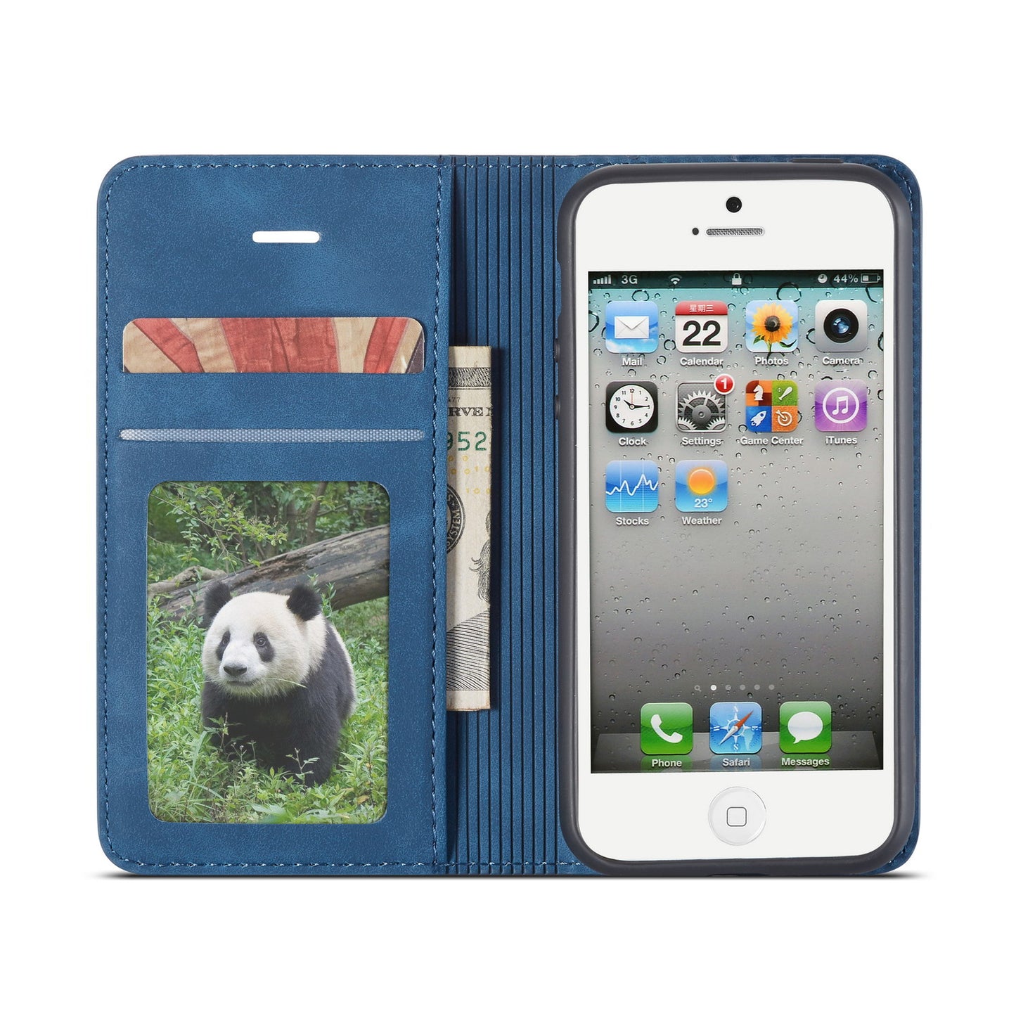 Illusion Slim Retro Leather iPhone 5 Case Magnetic