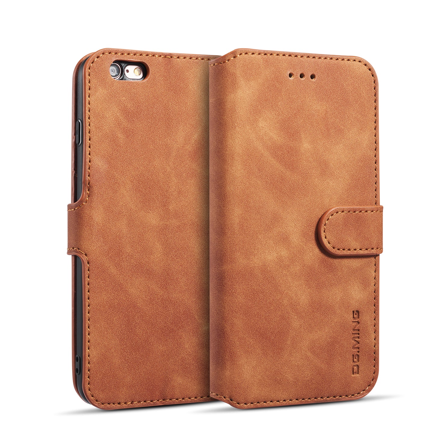 Retro Leather Edge iPhone 6s Plus Case with Hand Strap