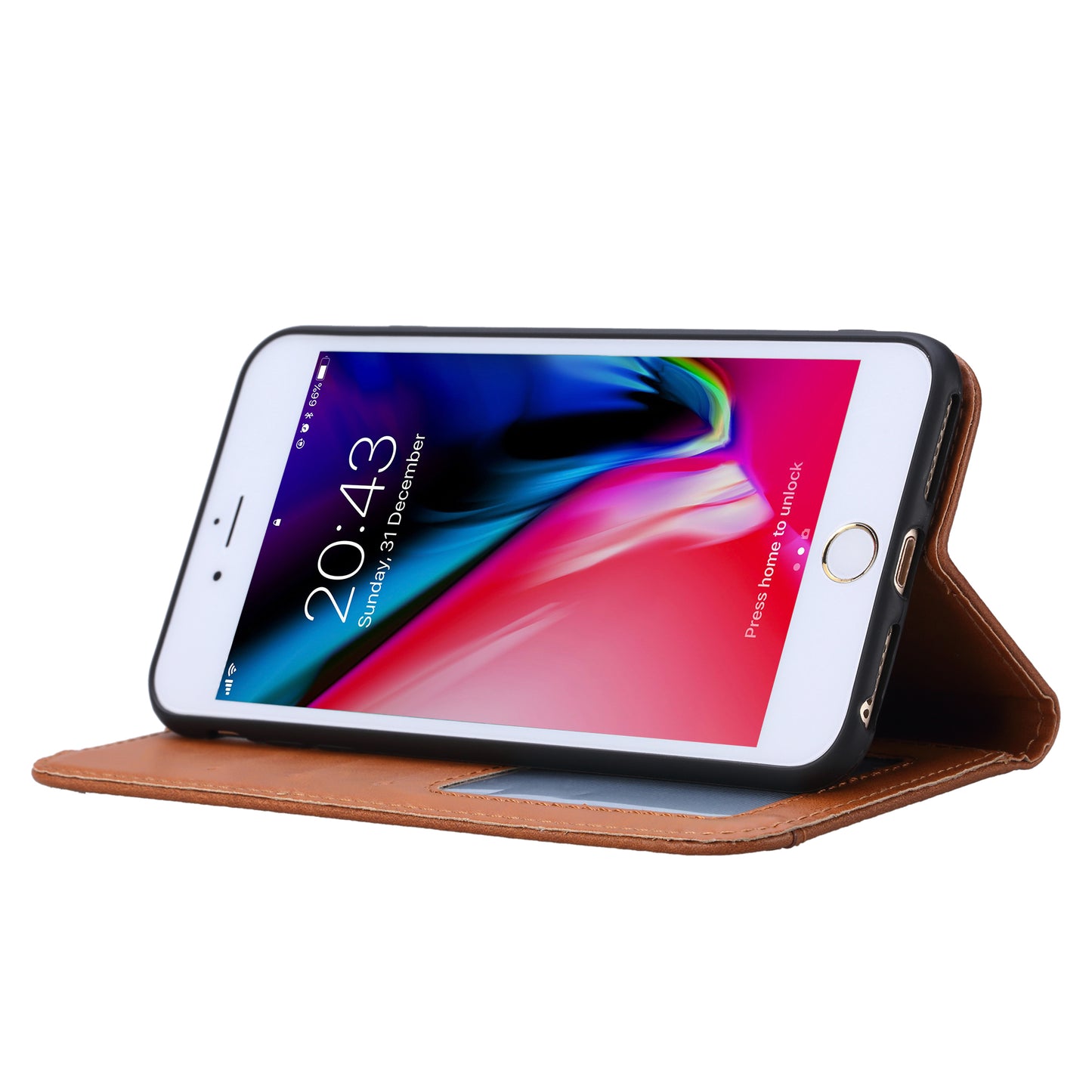 Classical Knead Leather iPhone 6 Plus Case with Notes Pocket