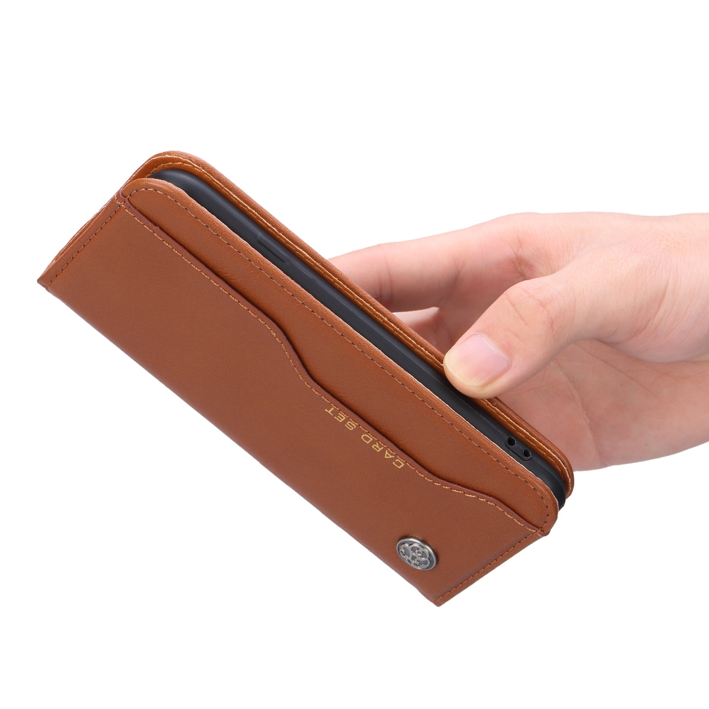 Classical Knead Leather iPhone 6 Plus Case with Notes Pocket