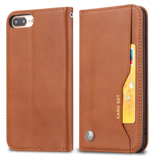 Classical Knead Leather iPhone 6 Plus Case with Notes Pocket