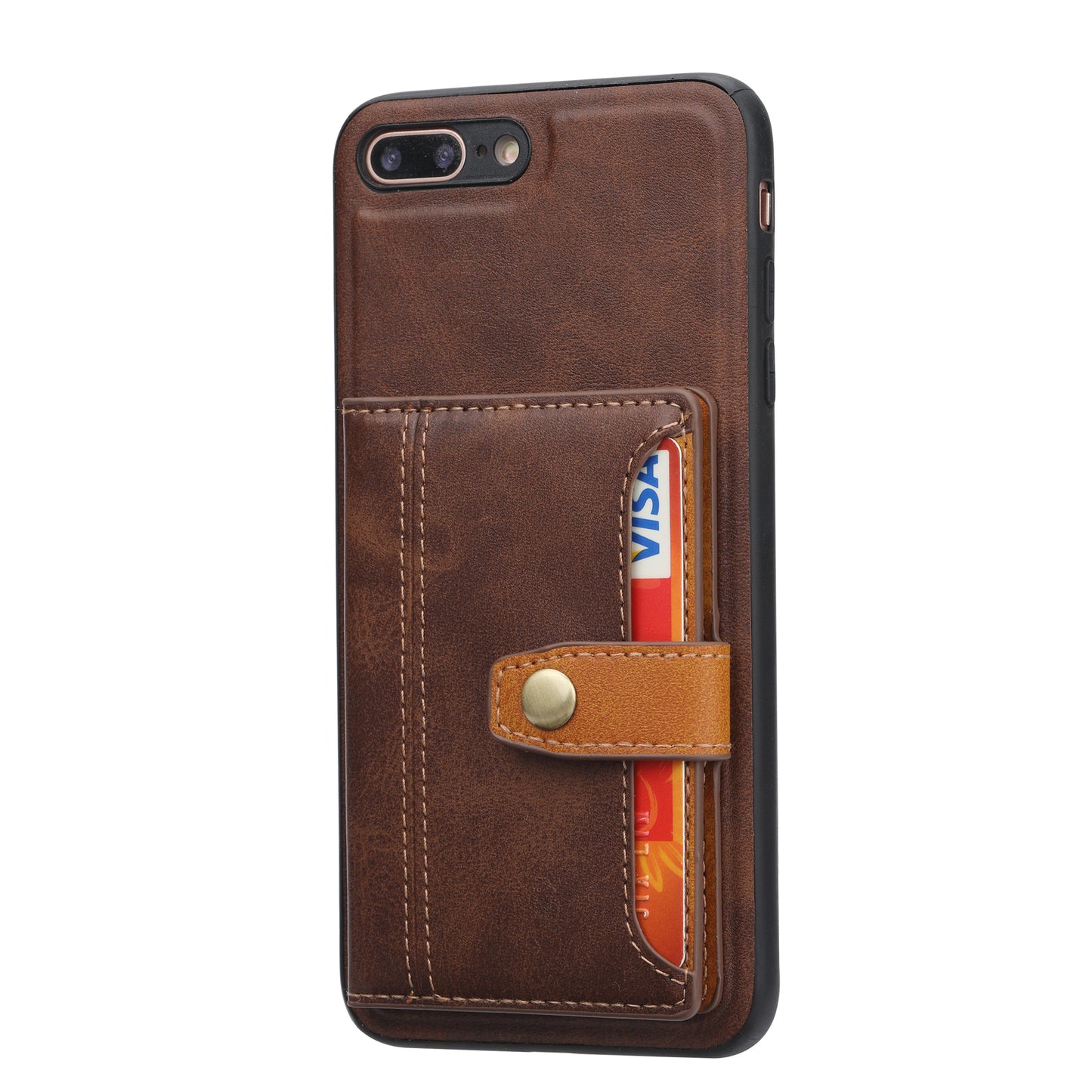 Buckle Retro Leather iPhone 6s Plus Case Stand Multi-card Slots