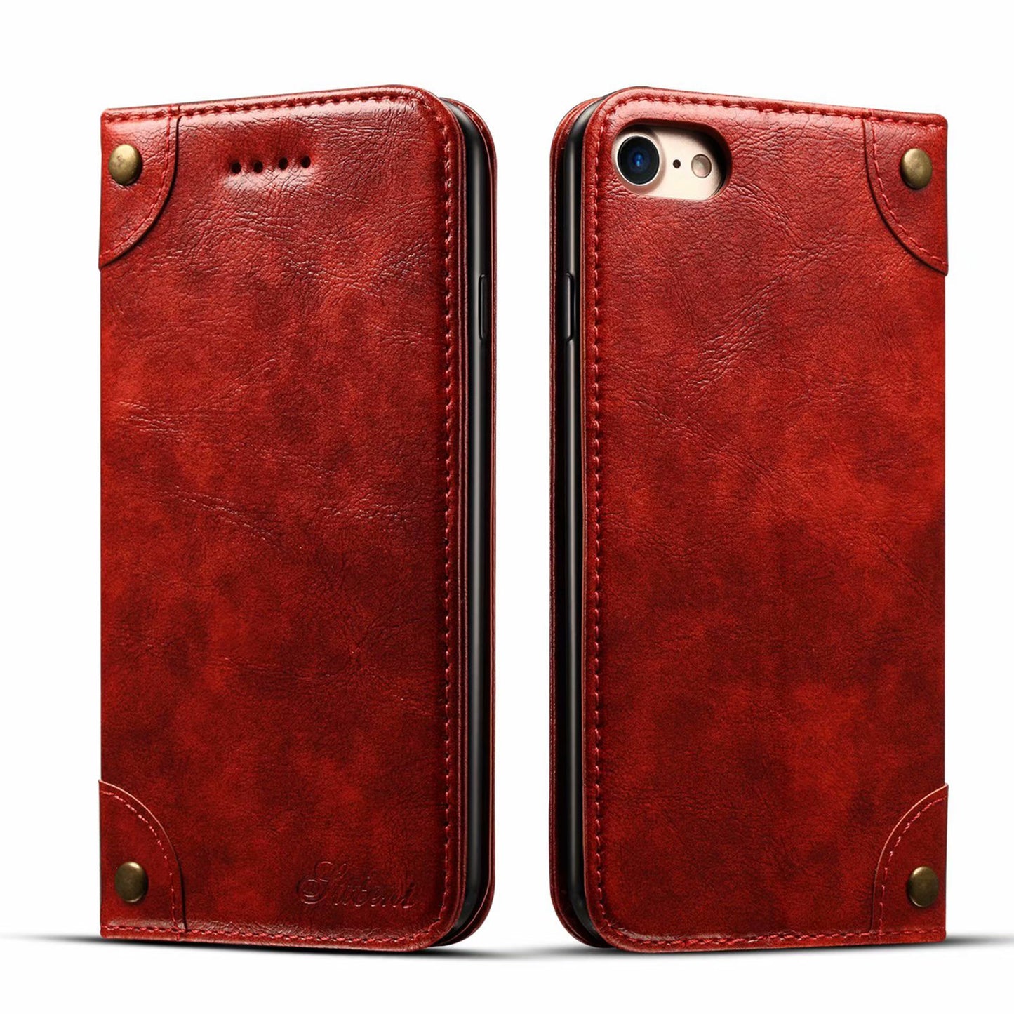 Baroque Wallet Stand iPhone 8 Case Magtic Flip