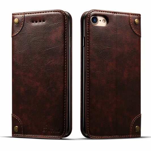 Baroque Wallet Stand iPhone 8 Case Magtic Flip