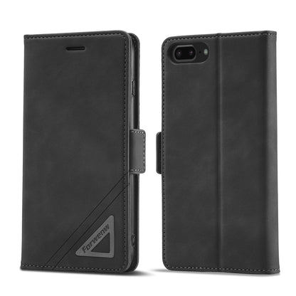 Silver Blocking Short Buckle iPhone 7 Plus Case Leather Retro