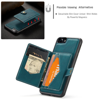 Magnetic Detachable Card Holder iPhone SE (2020) Case Leather Flip