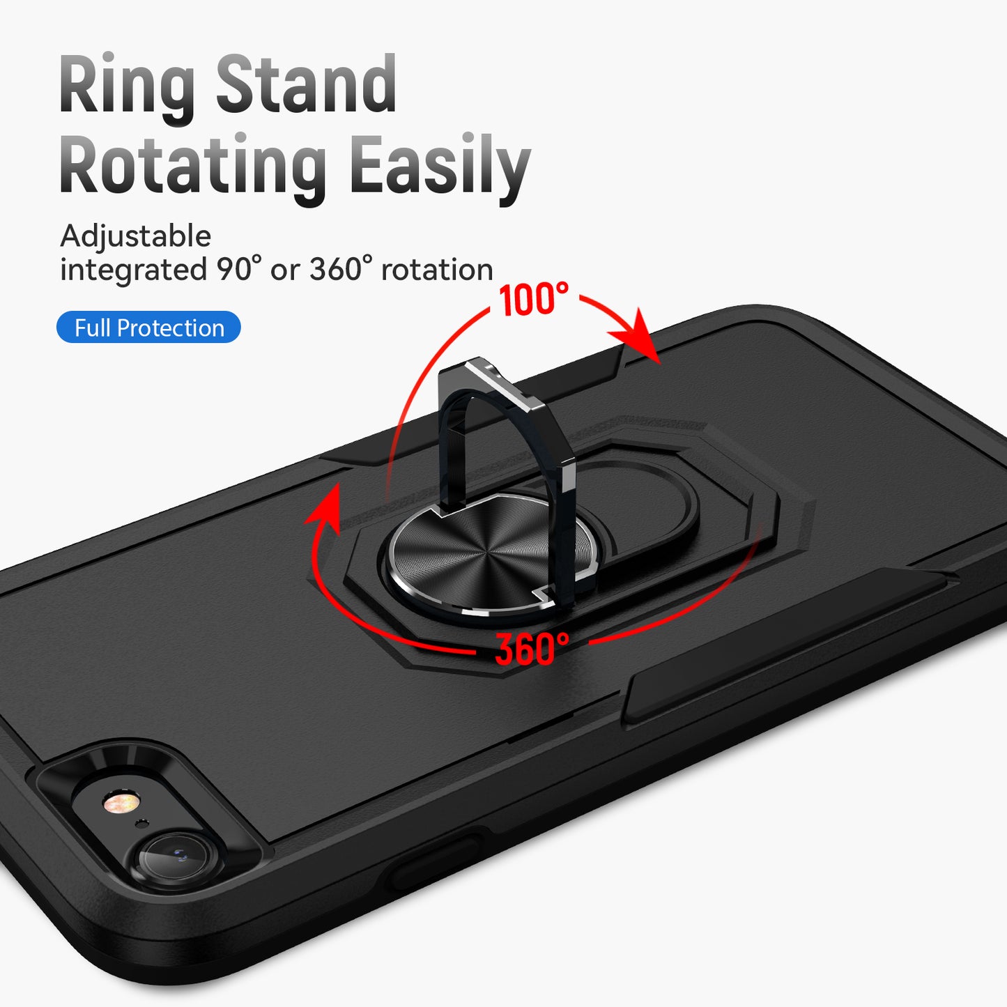 Pioneer iPhone 7 Case Rotating Ring Stand