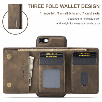 Retro Detachable Fold Wallet iPhone SE 2022 Case Magnetic Clip