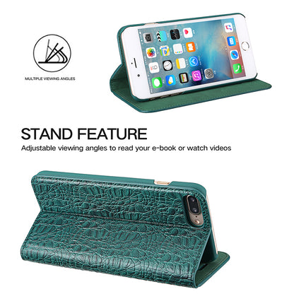 Deluxe Real Crocodile leather iPhone 8 Plus Case Wallet