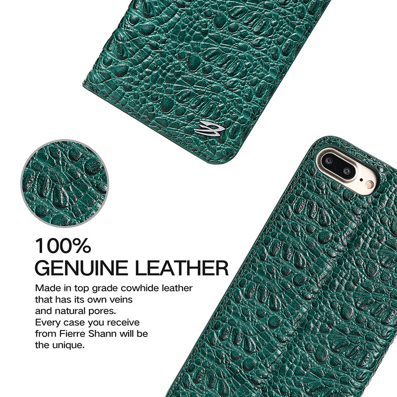 Deluxe Real Crocodile leather iPhone 8 Plus Case Wallet