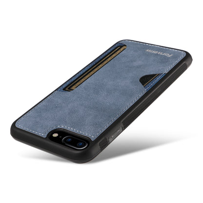 Insert Card Slot Leather Skin iPhone 8 Plus Case Back