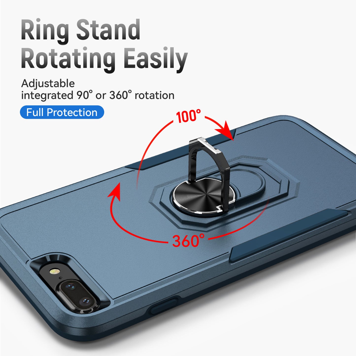 Pioneer iPhone 8 Plus Case Rotating Ring Stand