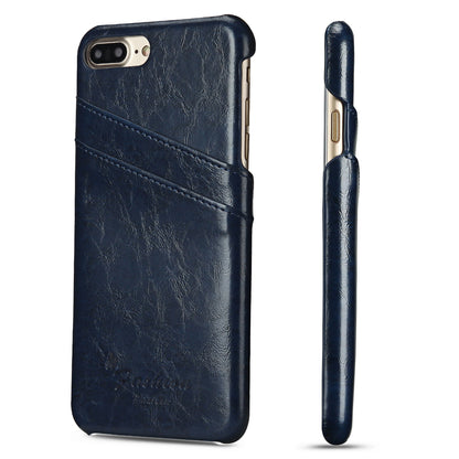 Oil Waxed Leather Card Holder iPhone 7 Plus Case Back