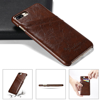 Oil Waxed Leather Card Holder iPhone 7 Plus Case Back