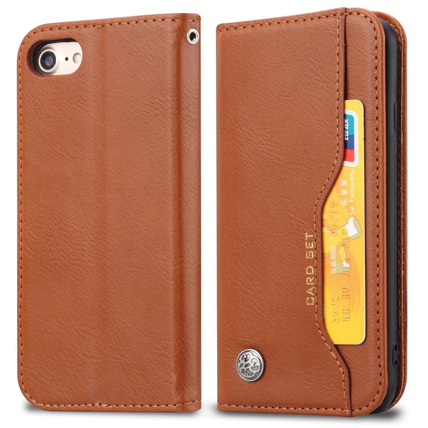 Classical Knead Leather iPhone 6 Case with Notes Pocket