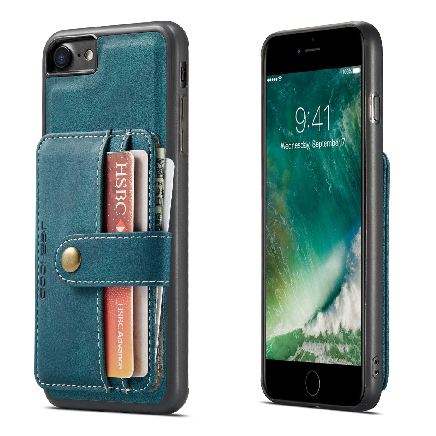 Powerful Magnetic Card Holder iPhone SE 2020 Case Detachable