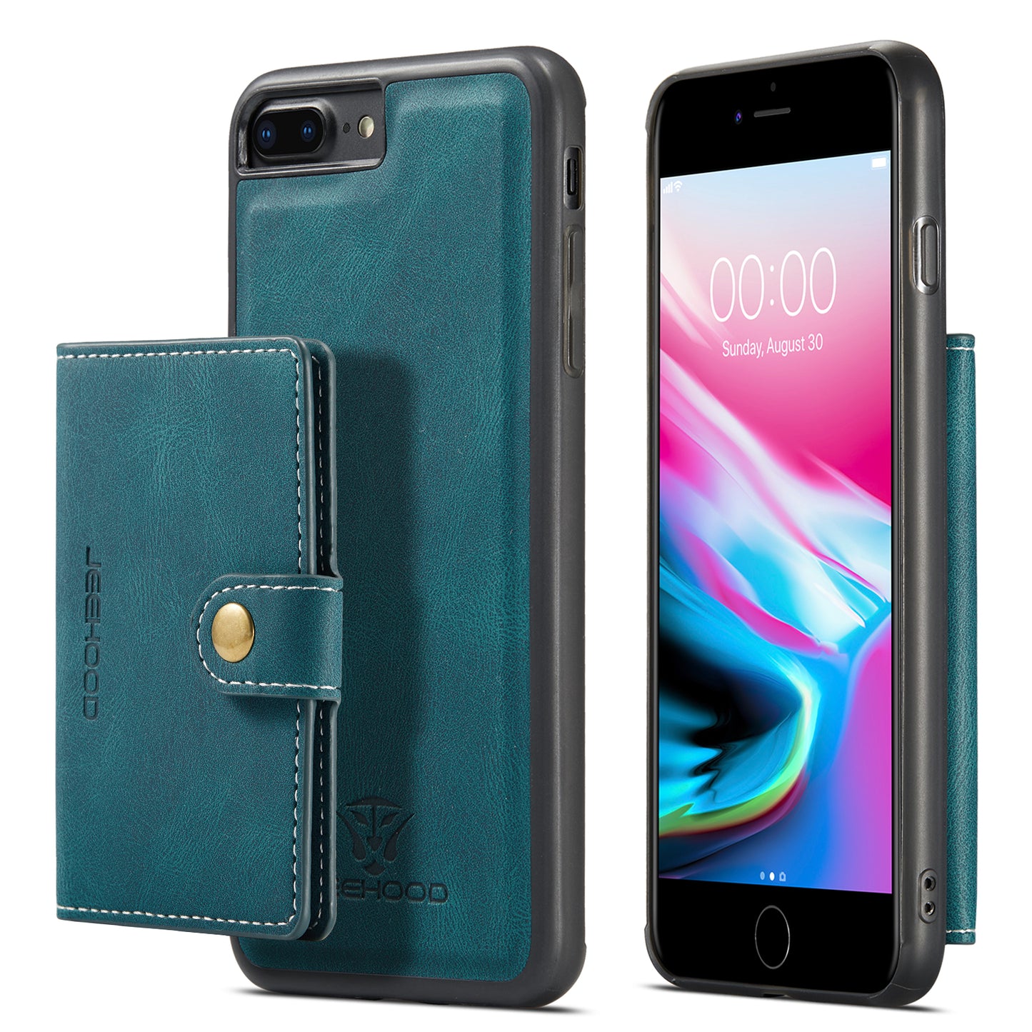 Magnetic Detachable Card Holder iPhone 7 Plus Case Leather Flip