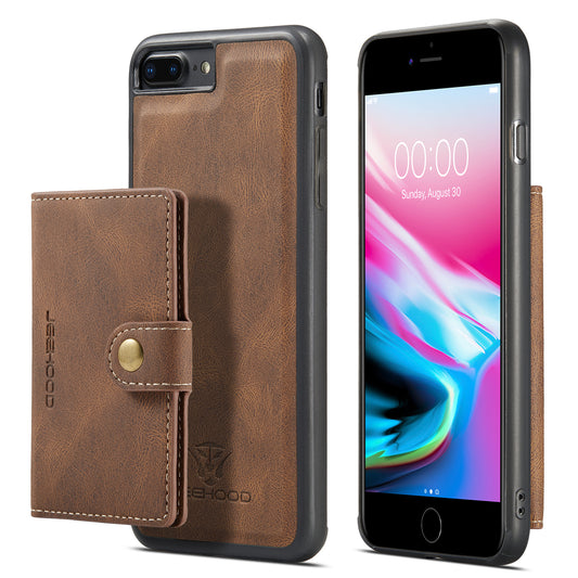 Magnetic Detachable Card Holder iPhone 7 Plus Case Leather Flip