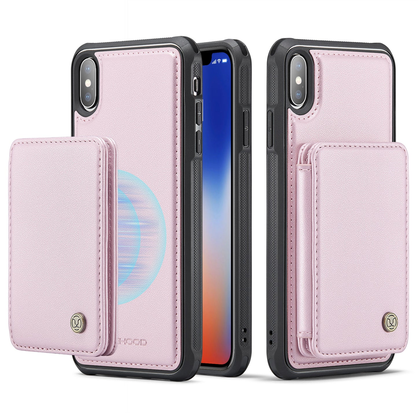 Magnetic Card Holder iPhone X Case Detachable RFID Blocking