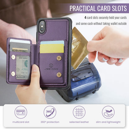 Magnetic Card Holder iPhone X Case Detachable RFID Blocking