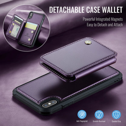 Magnetic Card Holder iPhone X Case Detachable RFID Blocking