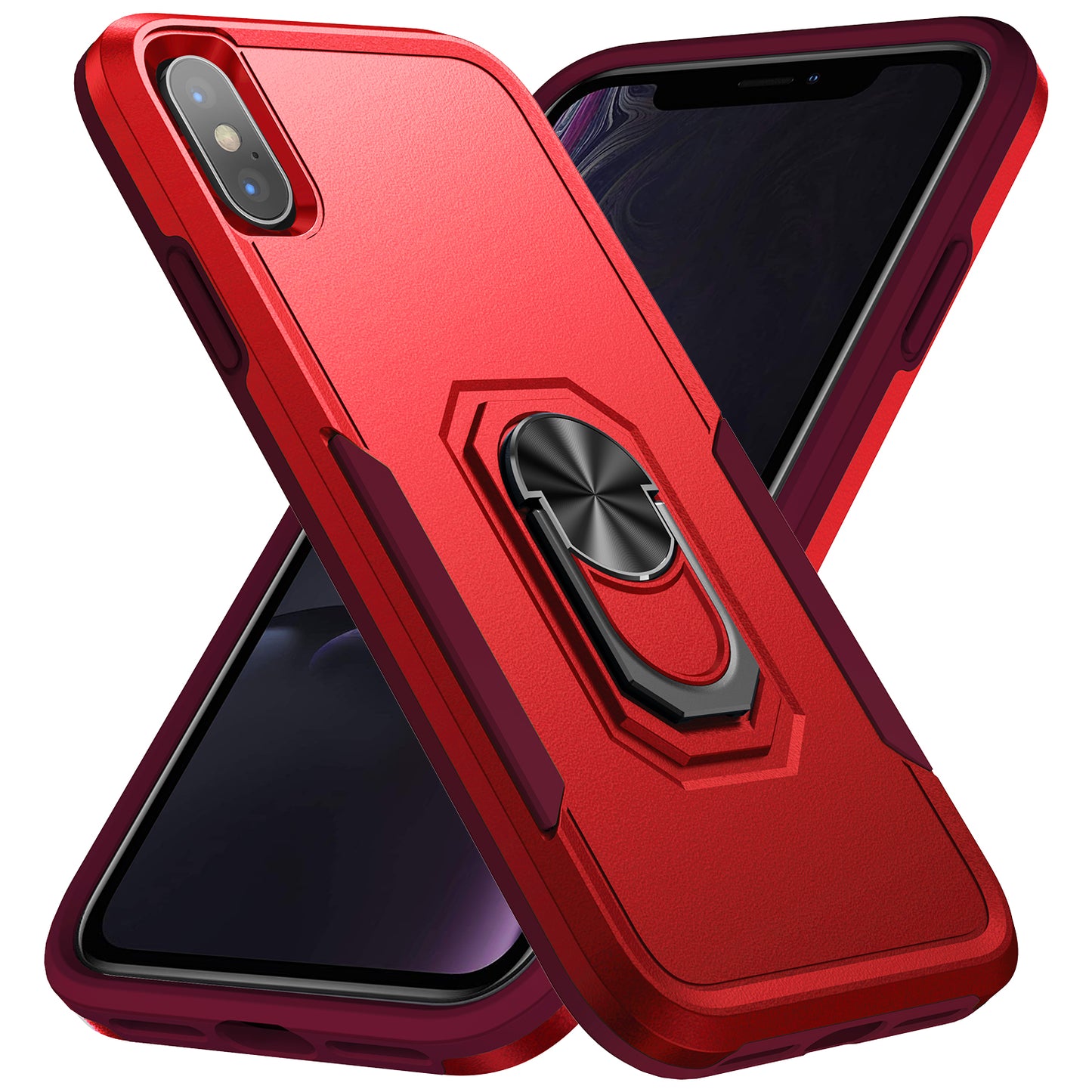 Pioneer iPhone X Xs Case Rotating Ring Stand