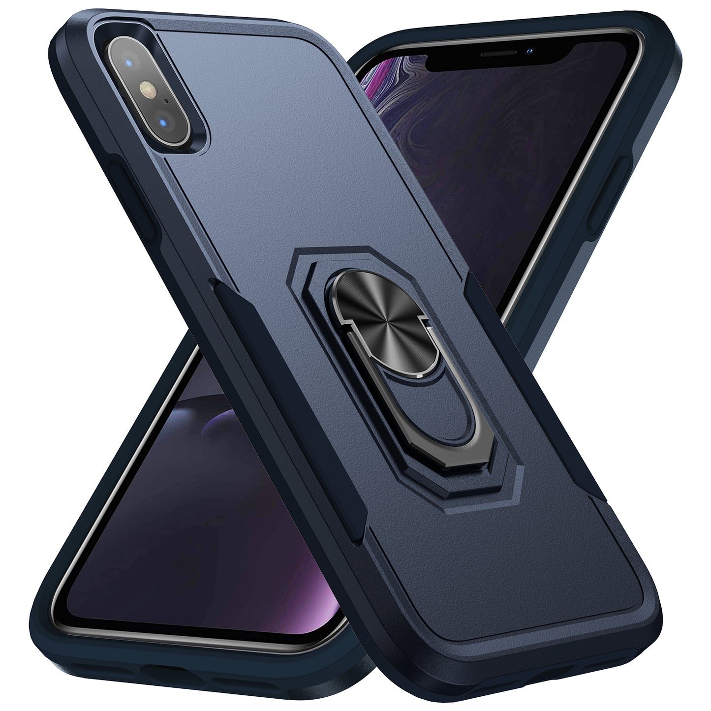 Pioneer iPhone X Xs Case Rotating Ring Stand