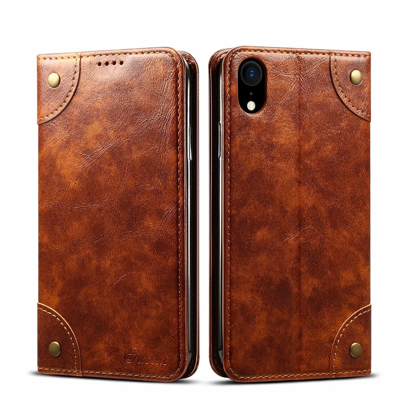 Baroque Wallet Stand iPhone XR Case Magtic Flip