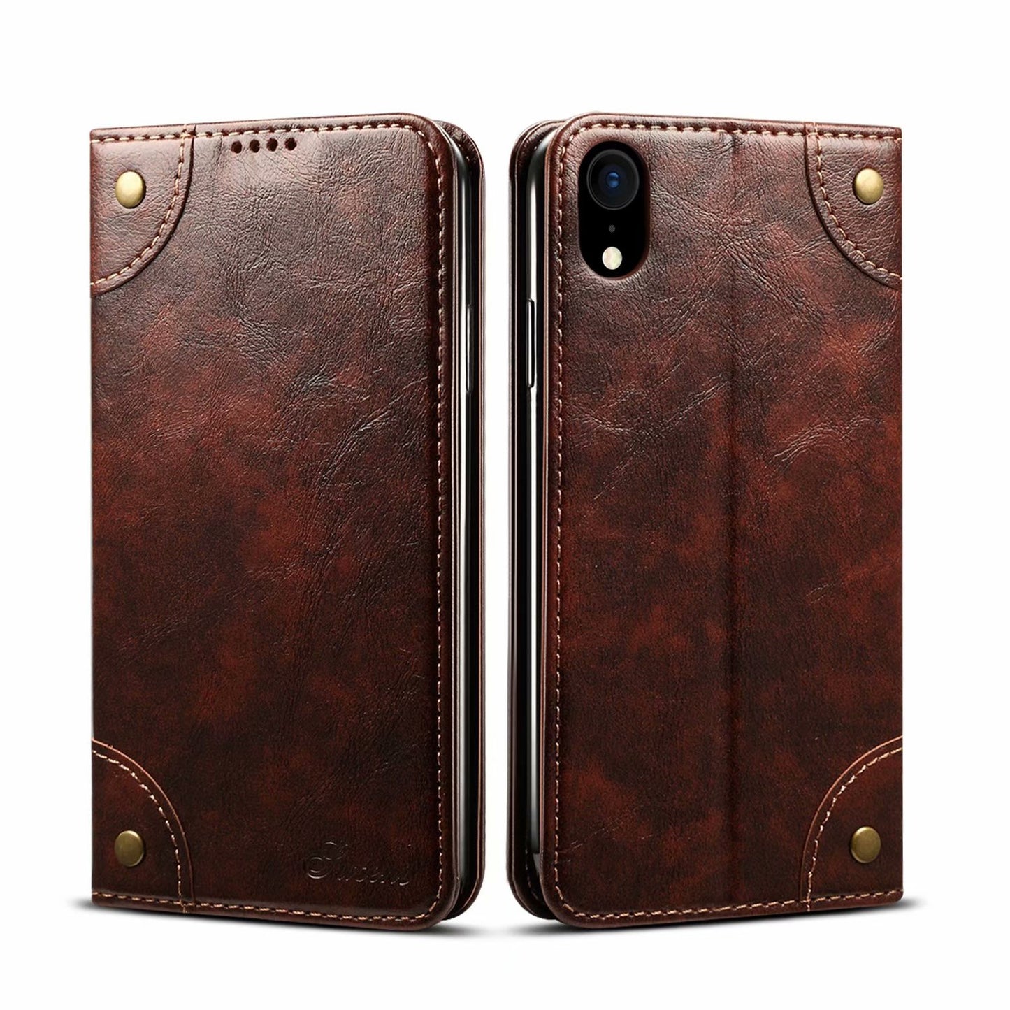 Baroque Wallet Stand iPhone XR Case Magtic Flip