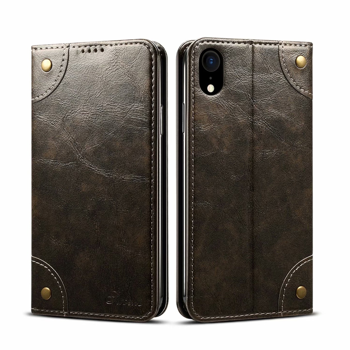 Baroque Wallet Stand iPhone XR Case Magtic Flip