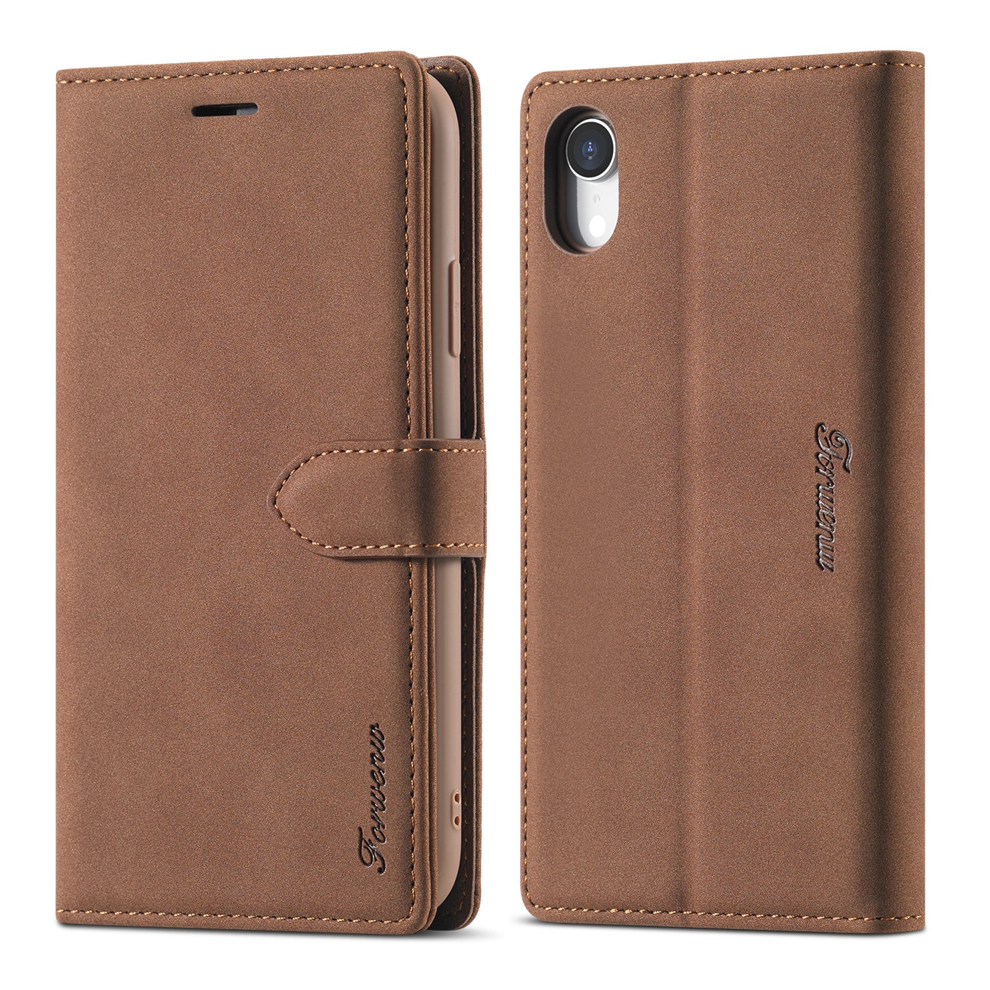 Gentry Slim Wallet Stand iPhone XR Case Buckle