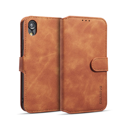 Retro Leather Edge iPhone XR Case with Hand Strap