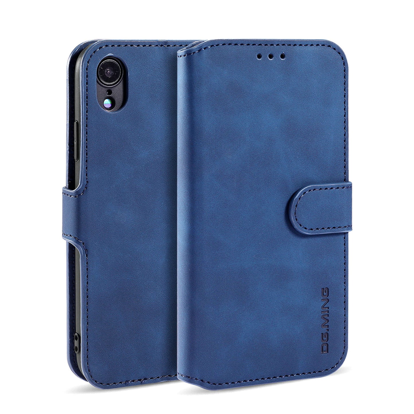 Retro Leather Edge iPhone XR Case with Hand Strap