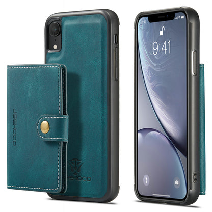 Magnetic Detachable Card Holder iPhone XR Case Leather Flip