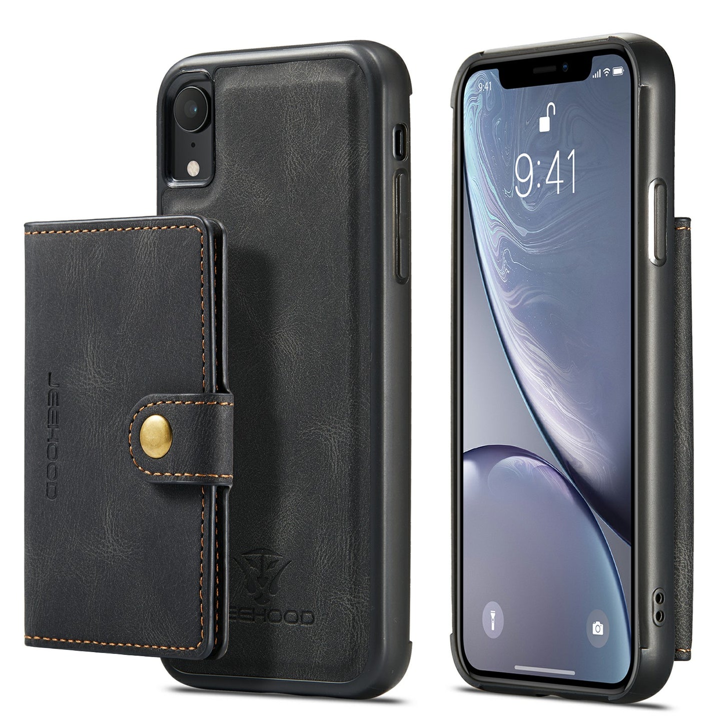 Magnetic Detachable Card Holder iPhone XR Case Leather Flip