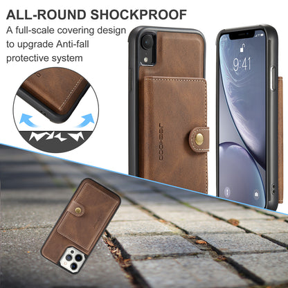 Magnetic Detachable Card Holder iPhone XR Case Leather Flip