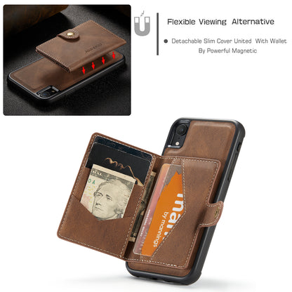 Magnetic Detachable Card Holder iPhone XR Case Leather Flip