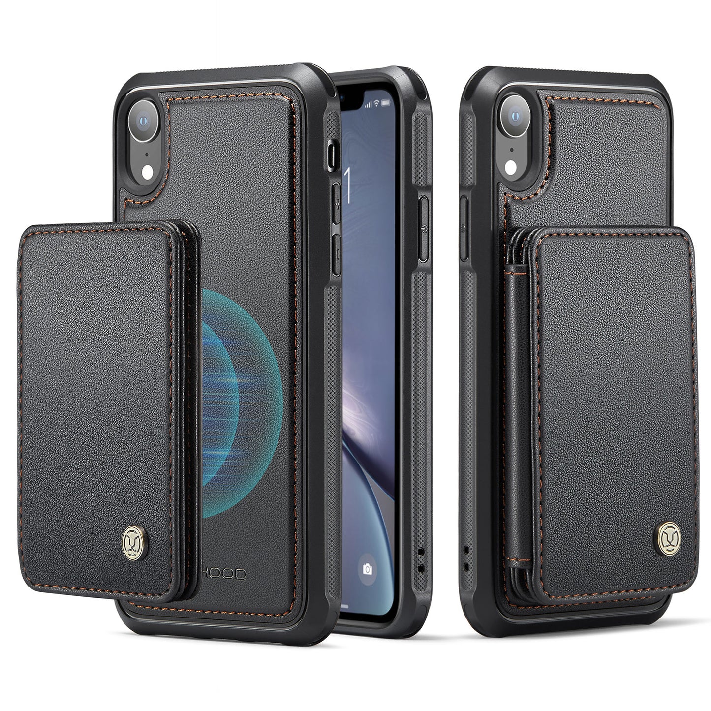 Magnetic Card Holder iPhone XR Case Detachable RFID Blocking