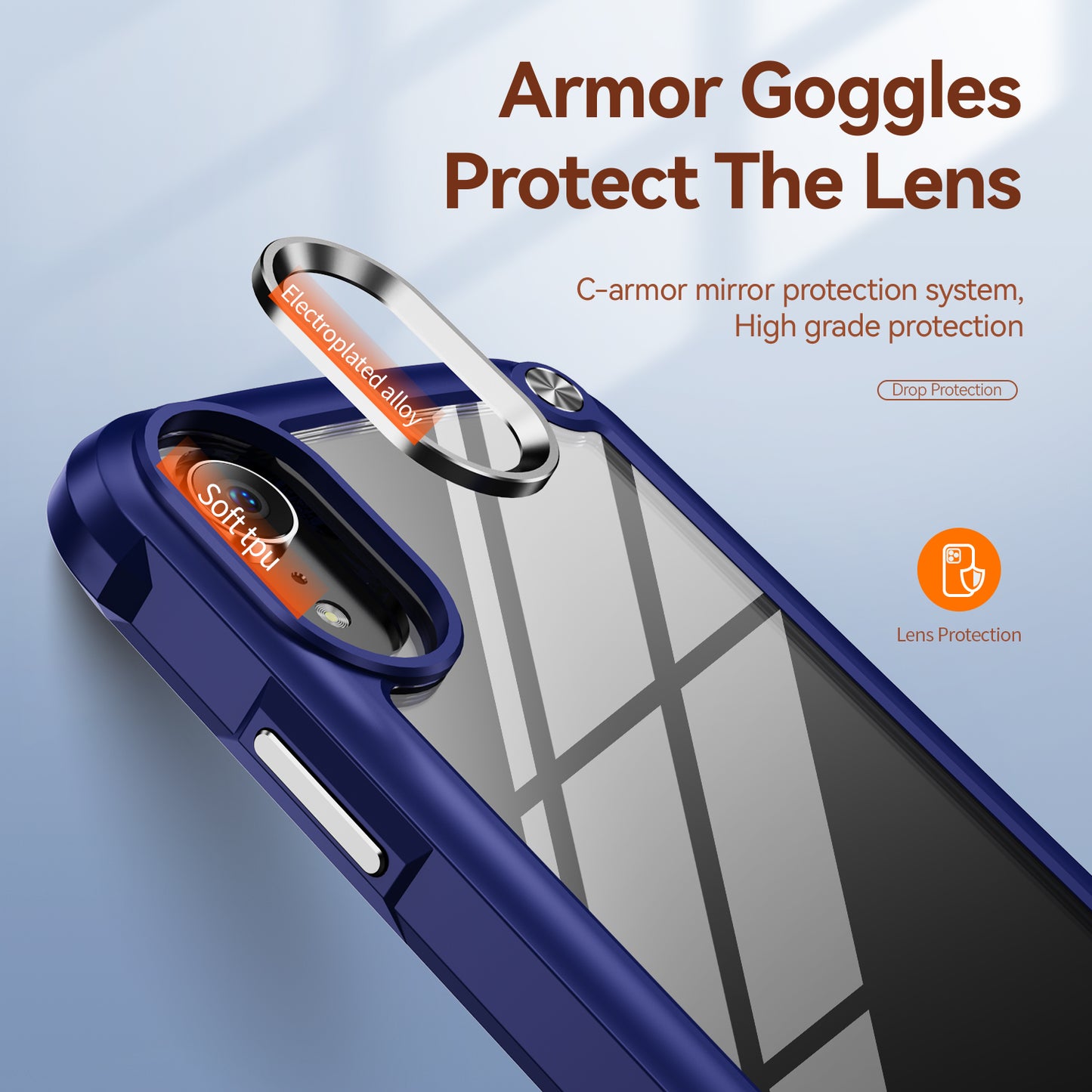 Goldwing Camera Protection Clear iPhone XR Case