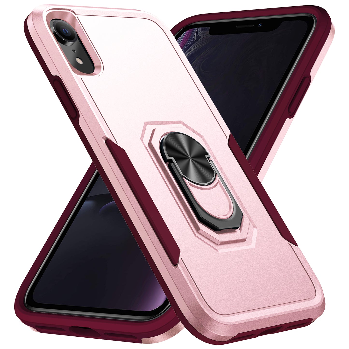 Pioneer iPhone XR Case Rotating Ring Stand