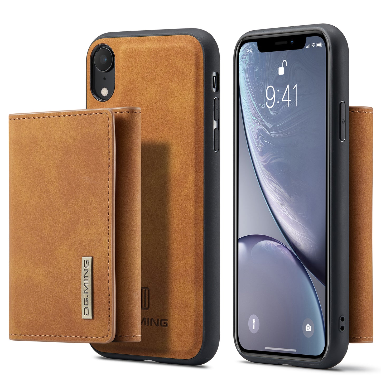 Retro Detachable Fold Wallet iPhone XR Case Magnetic Clip